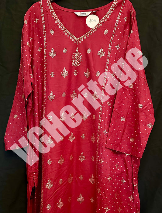 Maroon Cotton Kurti