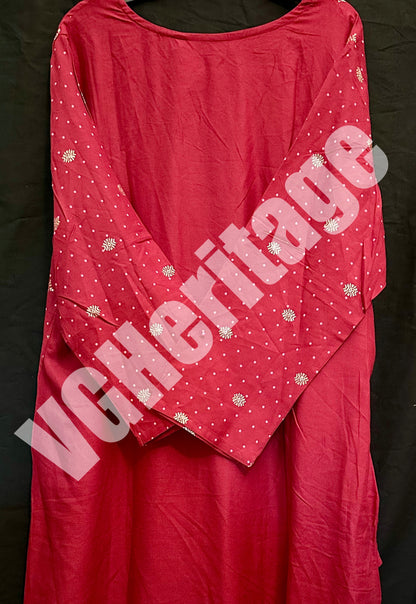 Maroon Cotton Kurti