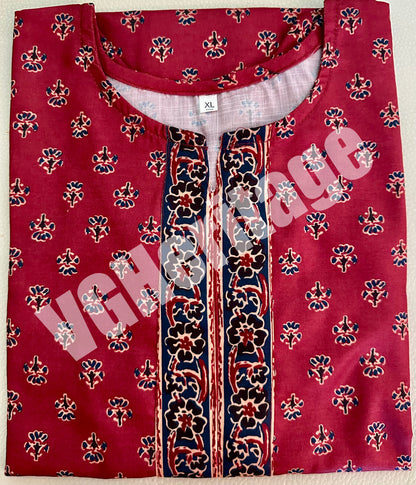 Cotton Kurti - Red