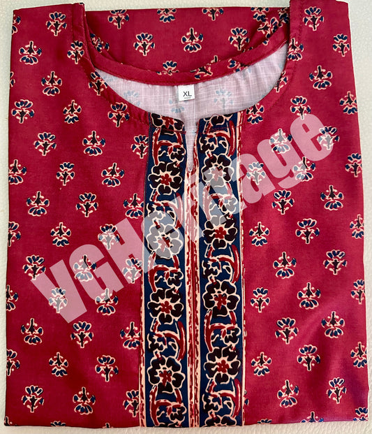Cotton Kurti - Red