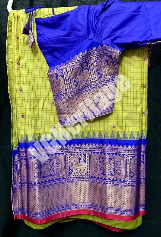 Semi Gudwal Saree wtih Stitched Blouse