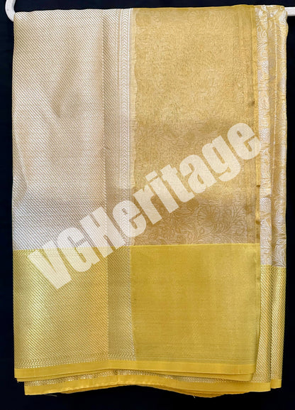 Semi Banarasi Tissue Silk Saree wtih Stitched Blouse