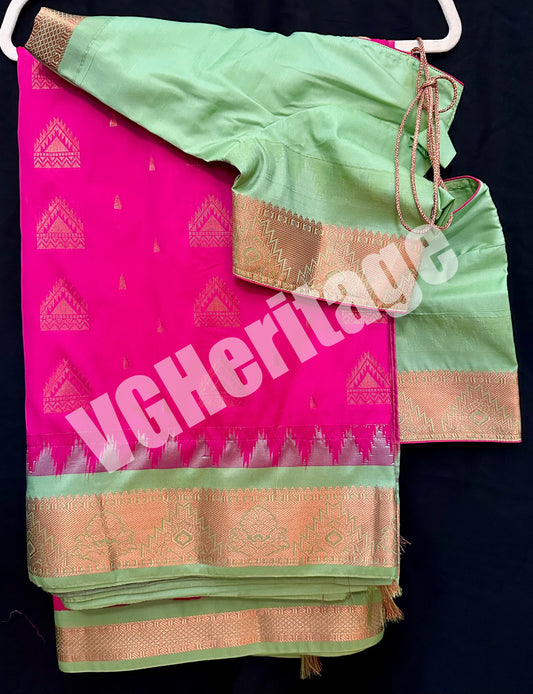 Aarani Soft Silk with Stitched Blouse