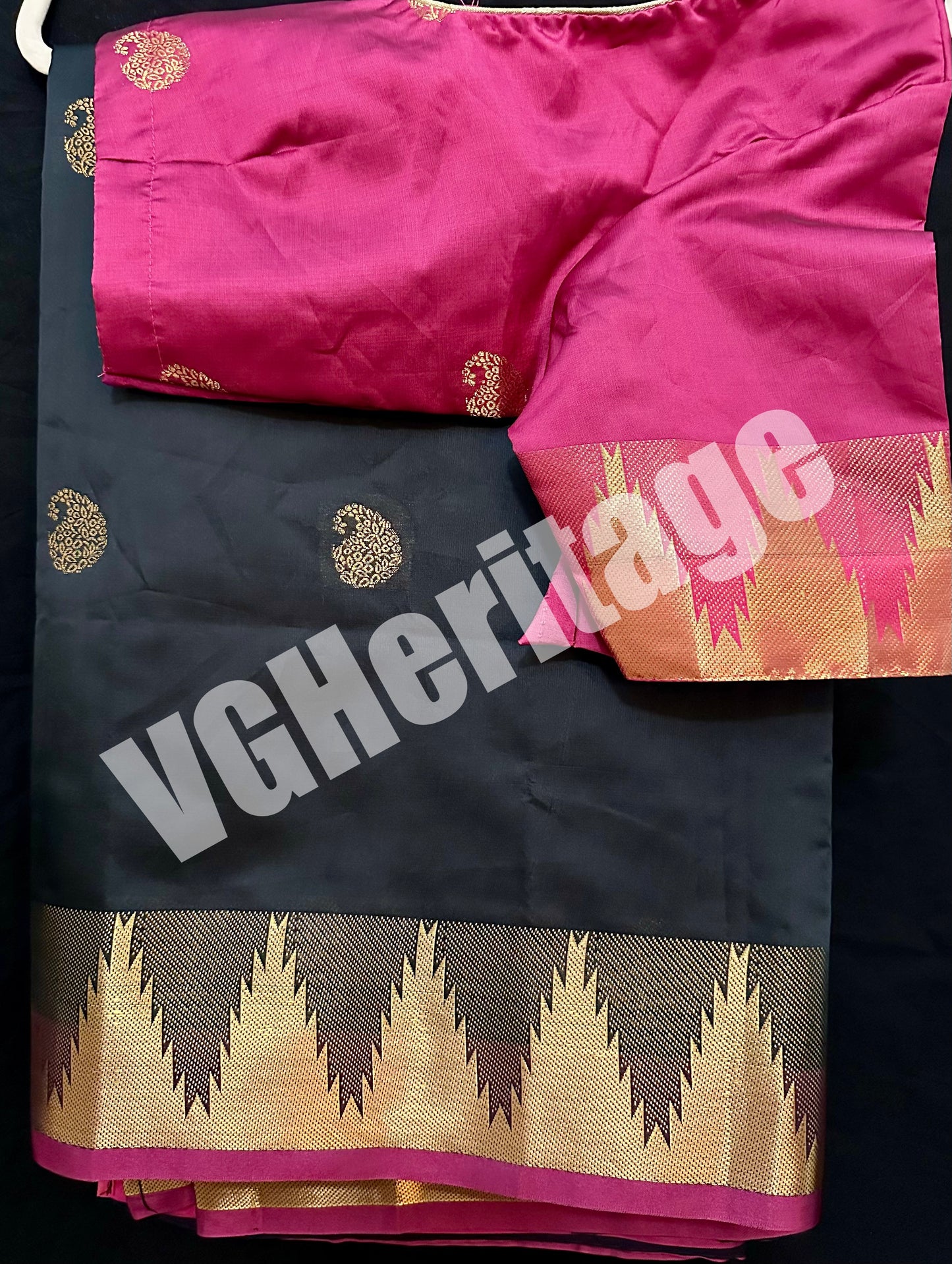 Fusion Soft Silk with Stitched Blouse