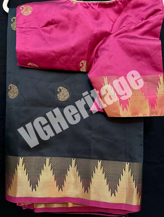 Fusion Soft Silk with Stitched Blouse