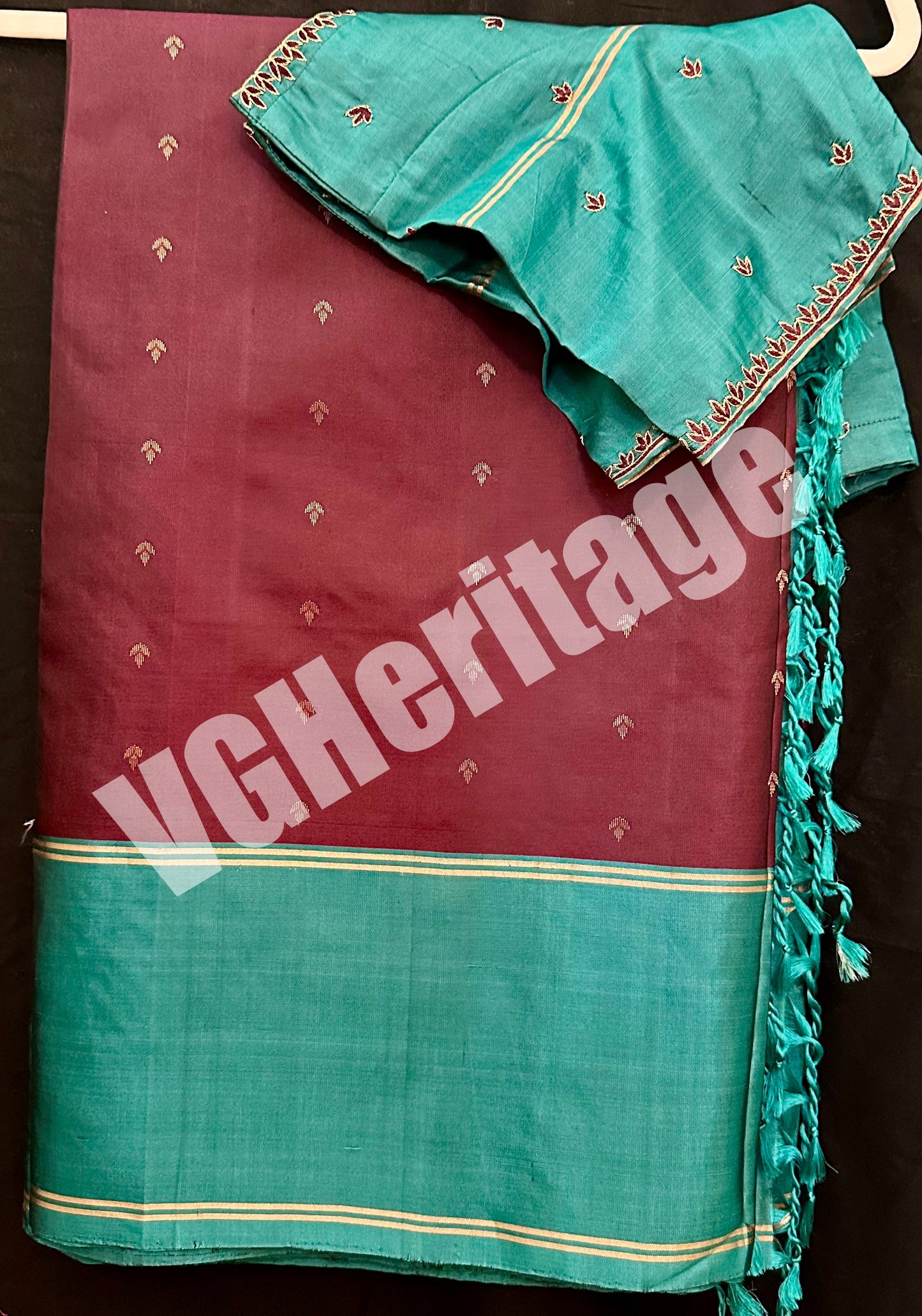 Pure Silk Saree with Stitched Blouse