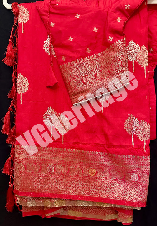 Art Silk Saree with Stitched Blouse