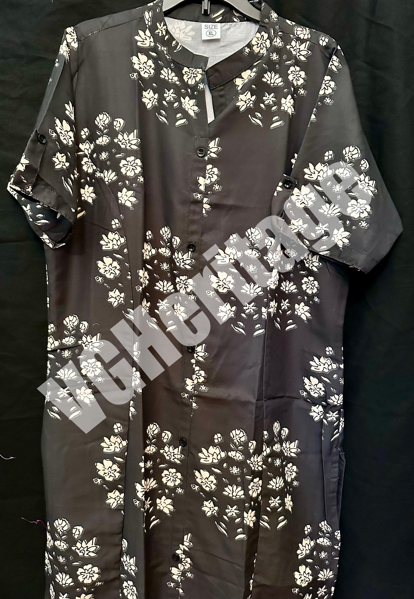 Black Aline Kurti Set