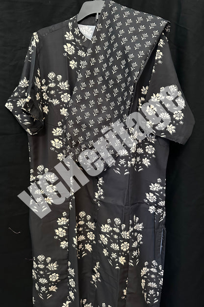 Black Aline Kurti Set